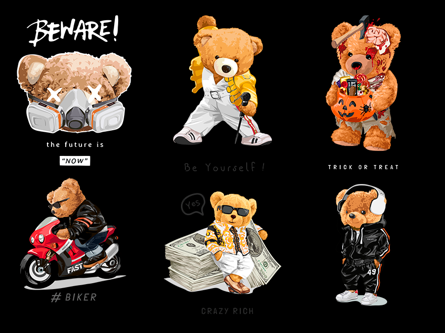 +300 PNG TEDDY BEAR  DISEÑOS EN TENDENCIA 300DPI PARA DTF +ACTUALIZACIÓN