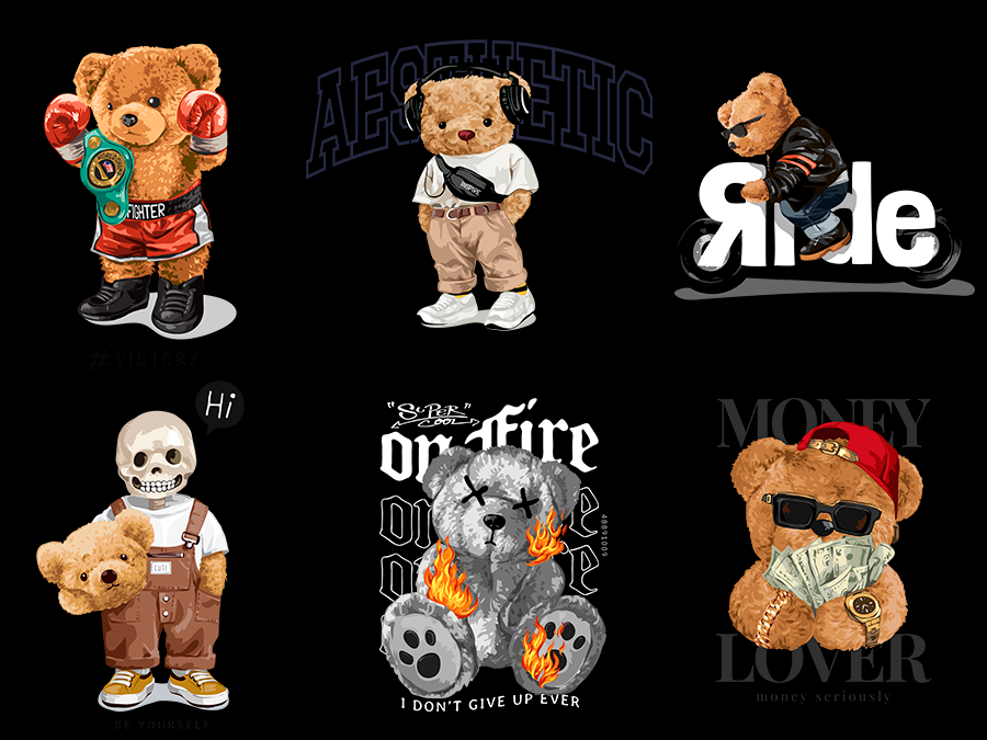 +300 PNG TEDDY BEAR  DISEÑOS EN TENDENCIA 300DPI PARA DTF +ACTUALIZACIÓN